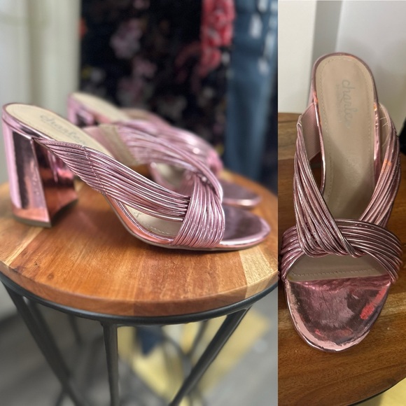 Chic Pink Heeled Sandals - Picture 1 of 1